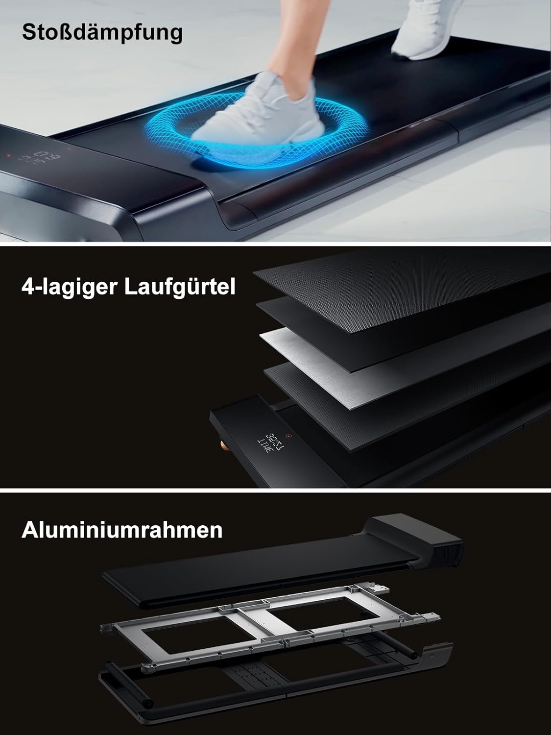 Kingsmith Klappbares Laufband: Für Büro & Zuhause mit LED‑Display & App