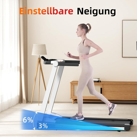Superun Faltbares Heim-Laufband: Steigung, App & Trainingskurse