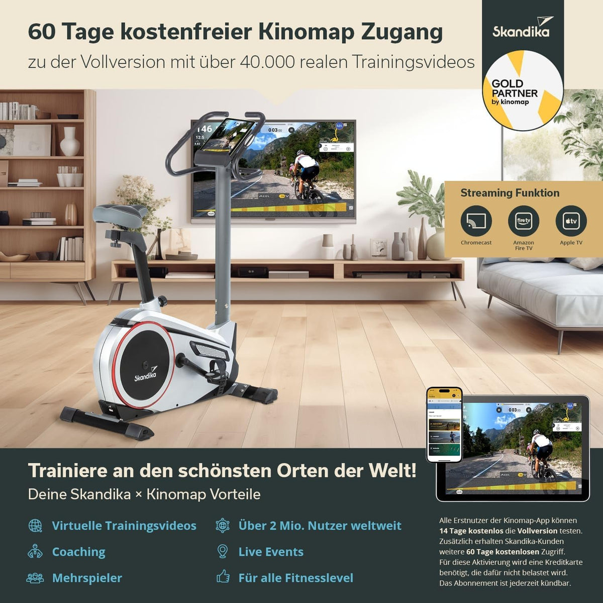 Skandika Morpheus: Ergometer mit 12 kg Schwungmasse