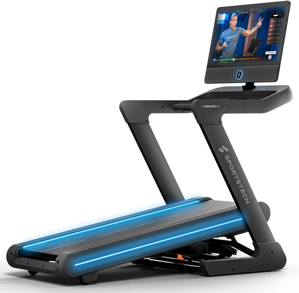 Sportstech sTread Pro: Klappbares Laufband, 20 km/h, 15% Steigung, mit App