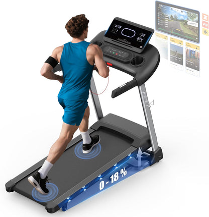 Kitopa Laufband: Hochgeschwindig, 7 PS, große Lauffläche, klappbar