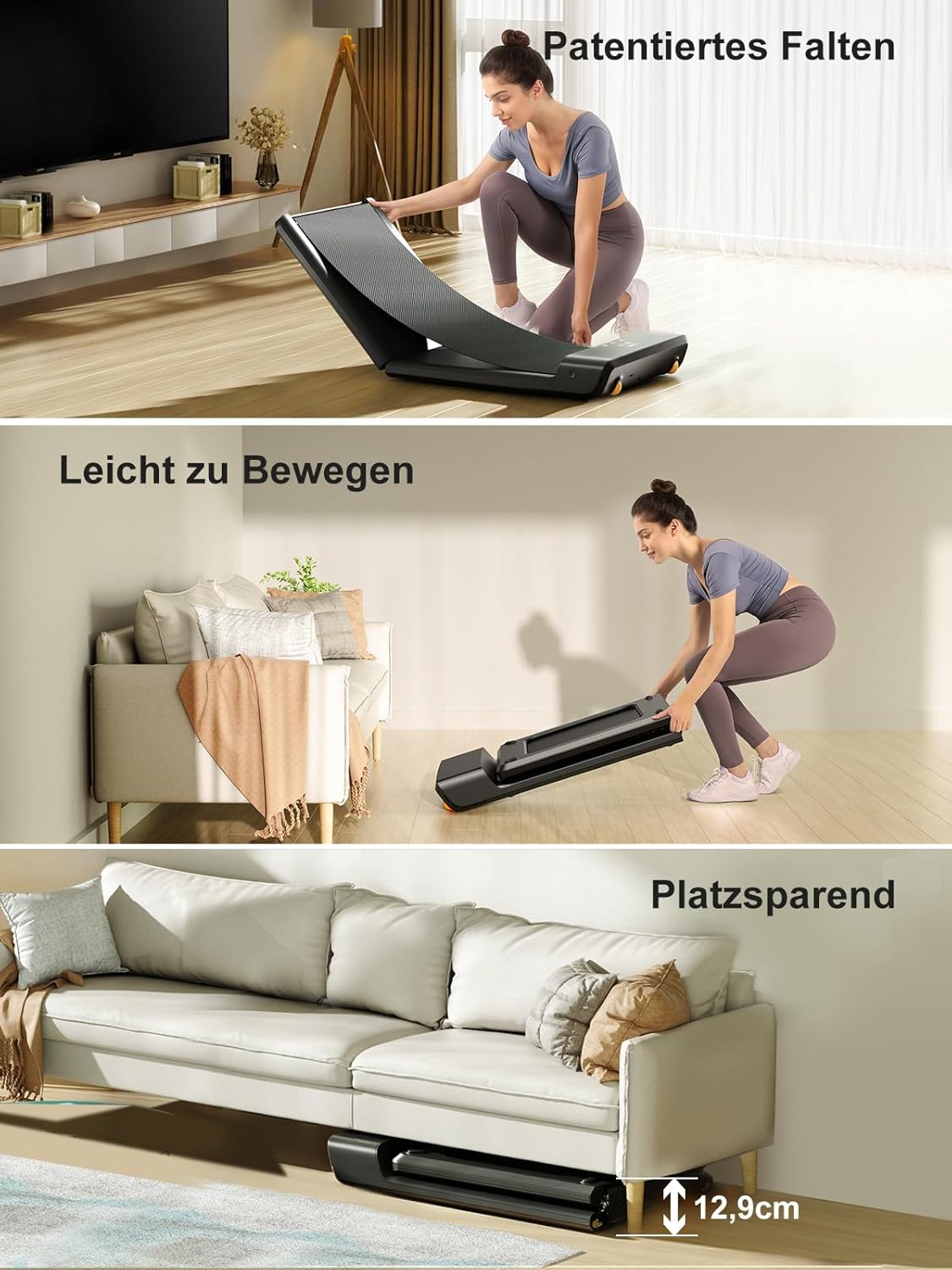 Kingsmith Klappbares Laufband: Für Büro & Zuhause mit LED‑Display & App