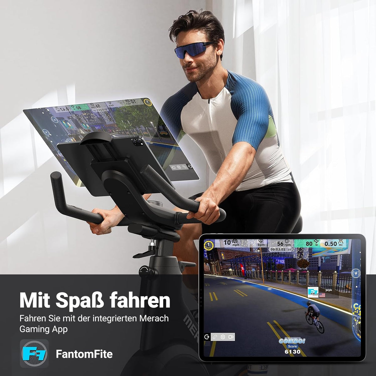 MERACH Heimtrainer: Leises Magnetrad mit App-Steuerung