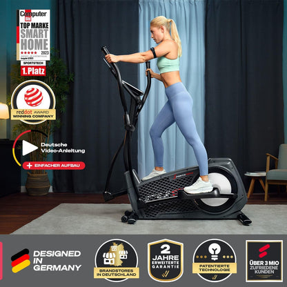 Sportstech CX2: Crosstrainer mit App, 27 kg Schwungmasse & Generator
