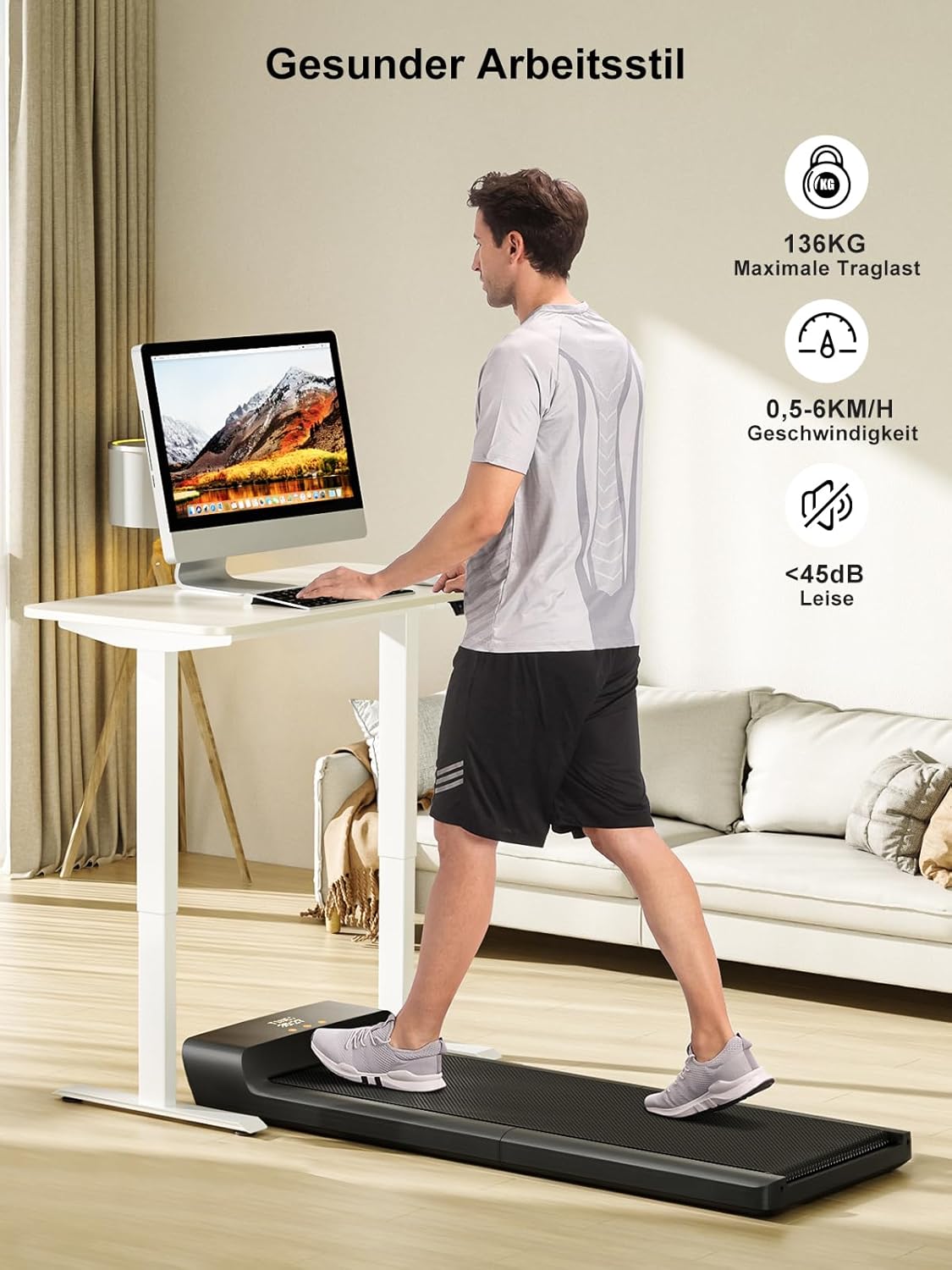 Kingsmith Klappbares Laufband: Für Büro & Zuhause mit LED‑Display & App