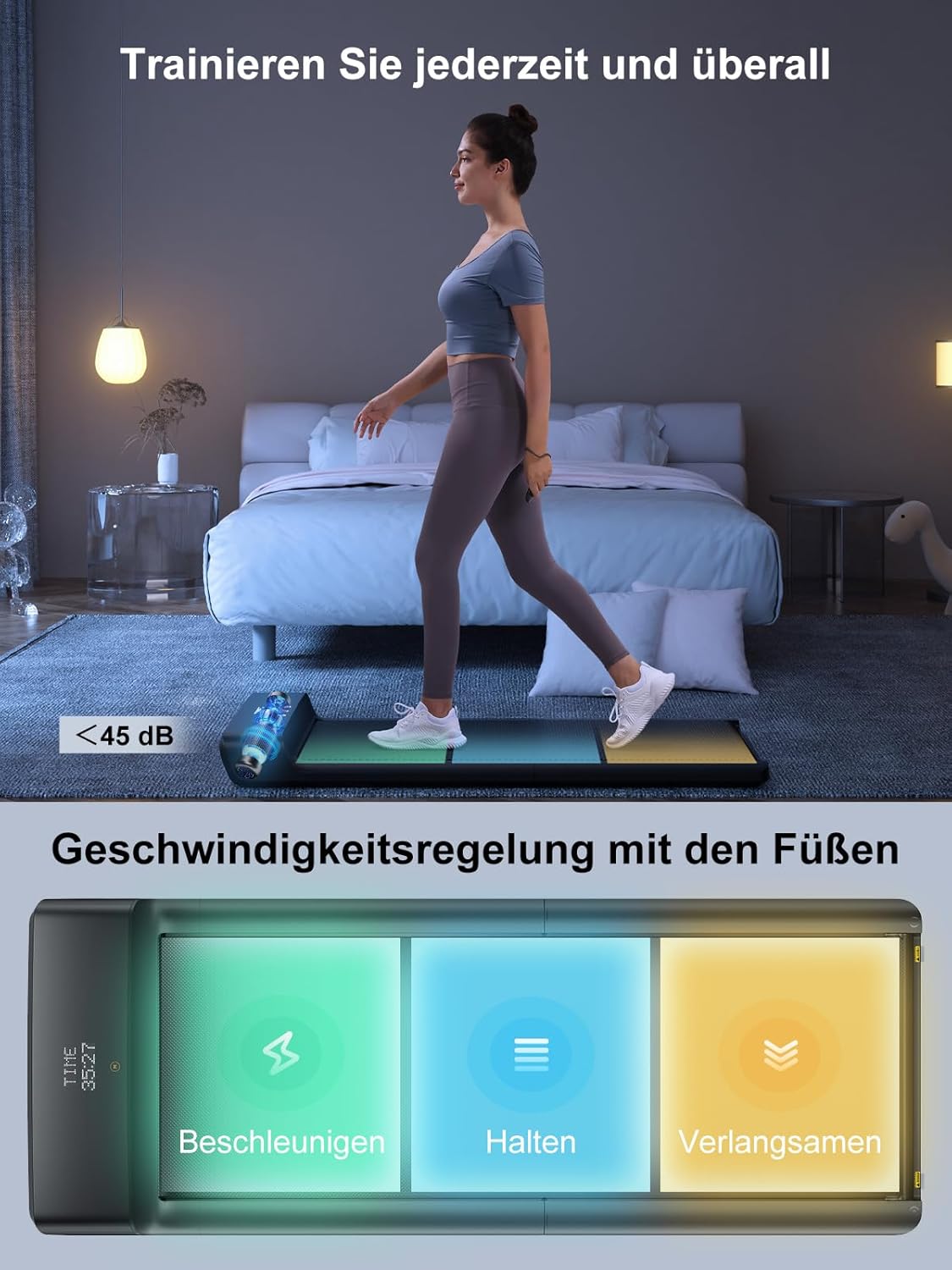 Kingsmith Klappbares Laufband: Für Büro & Zuhause mit LED‑Display & App