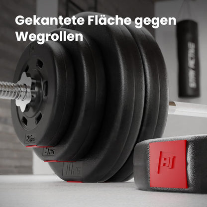 Hop-Sport Hantelbank: Multifunktional mit Latzug, verstellbarer Schrägbank & Hantelset